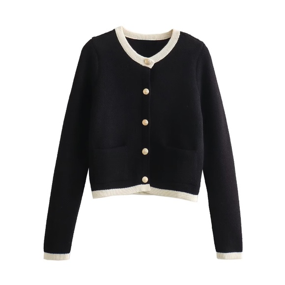 Gold button up Cardigan - Picture 1 of 4